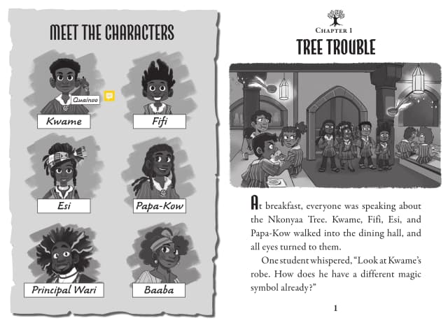 Kwame's Magic Quest #3: Bite of the Kaba Lagoon interior page 1
