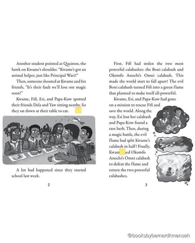 Kwame's Magic Quest #3: Bite of the Kaba Lagoon interior page 1